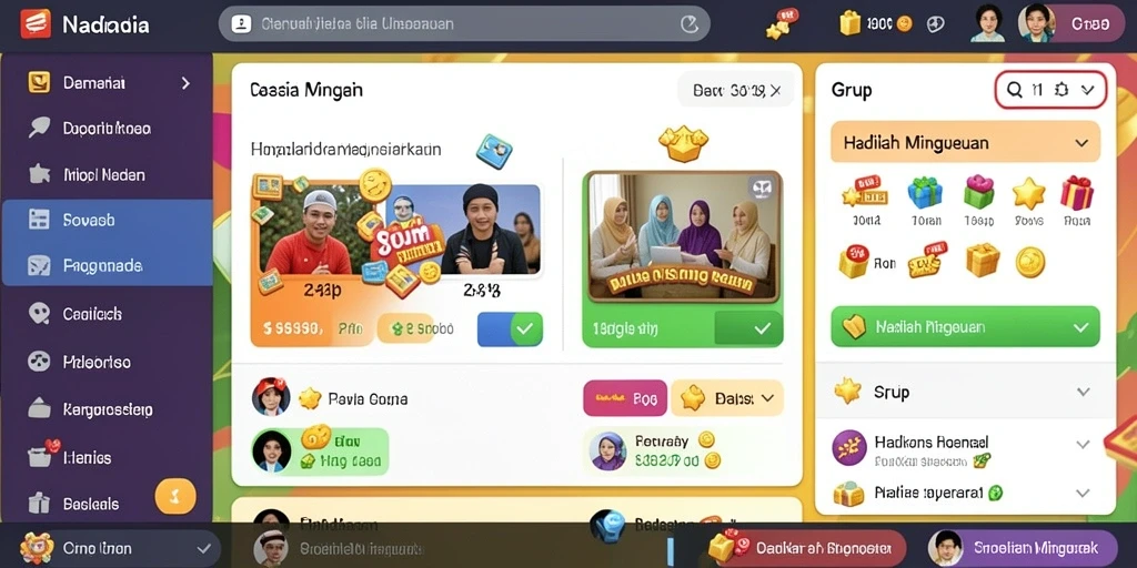 Tampilan antarmuka utama 567TV yang intuitif.